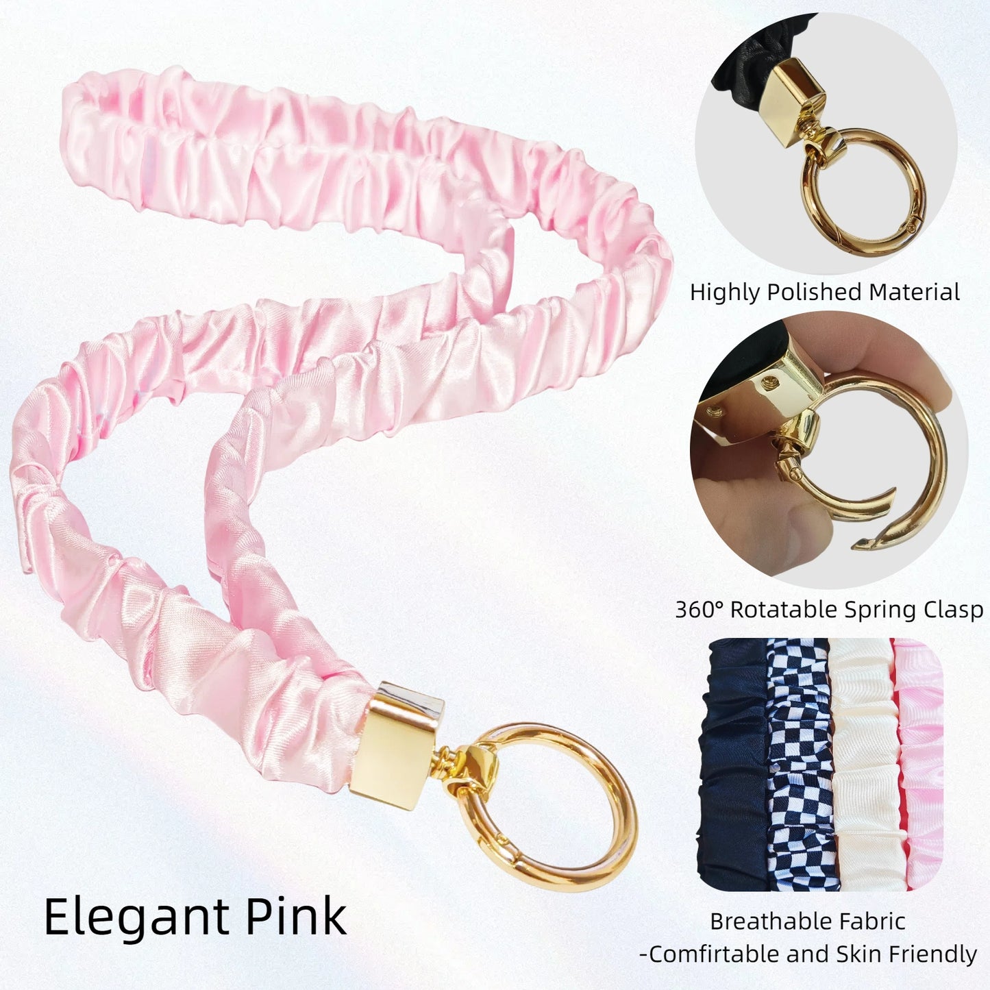 Stretchy Scrunchie Cute Lanyard for ID Badges,Keychain Holder for Teacher, Doctor and Other Professionals