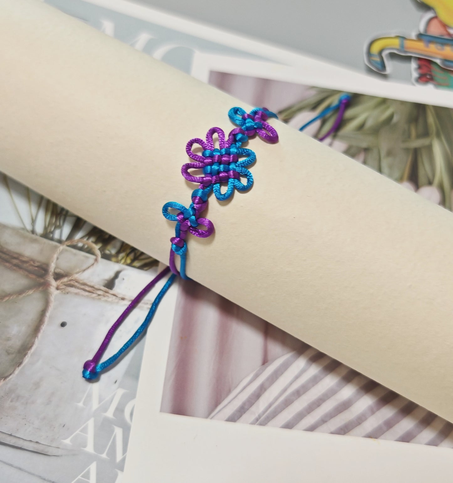 Demon Hunters Cute Korean Knot Bracelets Handmade Accessories (korean knot), Cosplay Costume Wristband Gift for Women, Sister, Girlfriend and Friends for lovers