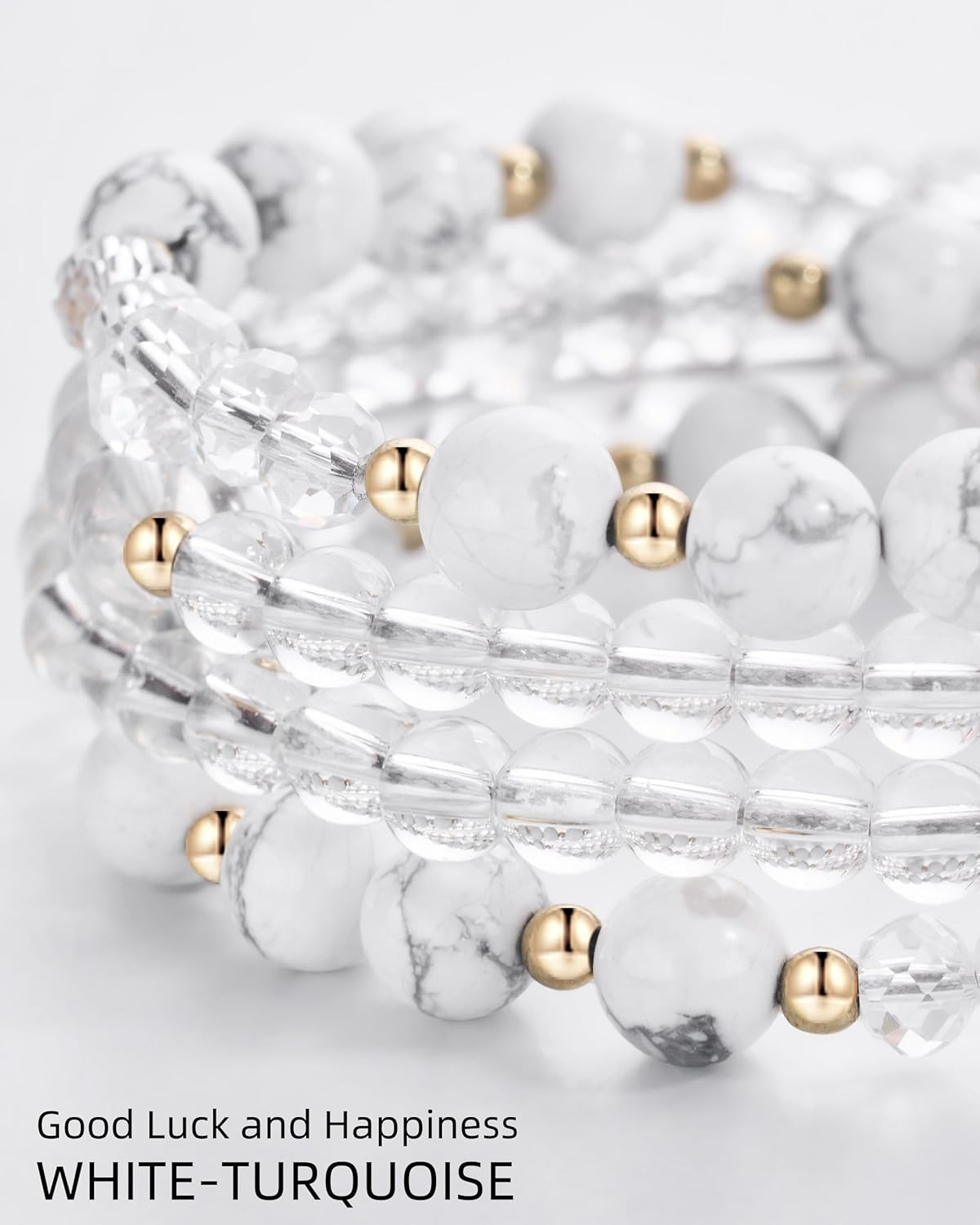 Lanyards for ID Badges and Keys, Retractable Cute Beaded Natural Stone Lanyard for Women, Bead Keychain for Teacher