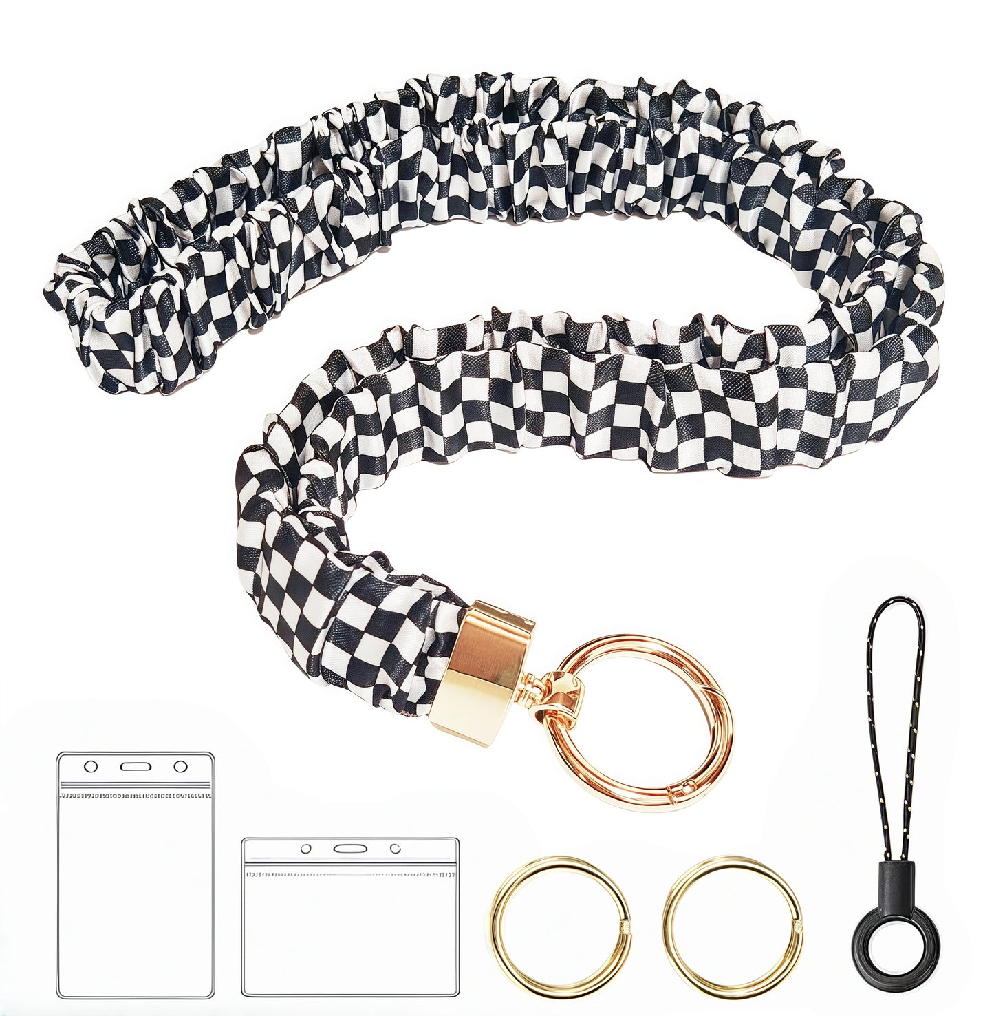 Stretchy Scrunchie Cute Lanyard for ID Badges,Keychain Holder for Teacher, Doctor and Other Professionals
